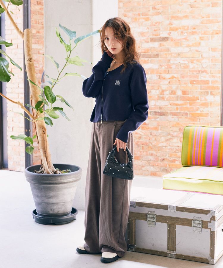 earth music&ecology「スタッズキルトバッグ」|ハンドバッグ|