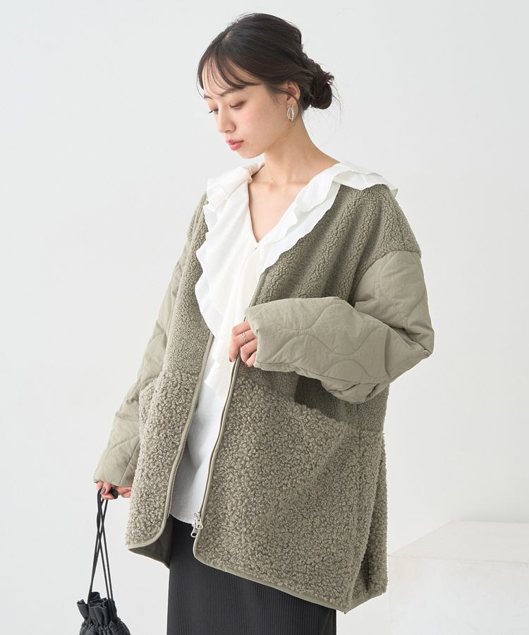 earth music&ecology「ボアキルトミドルコート」|その他|