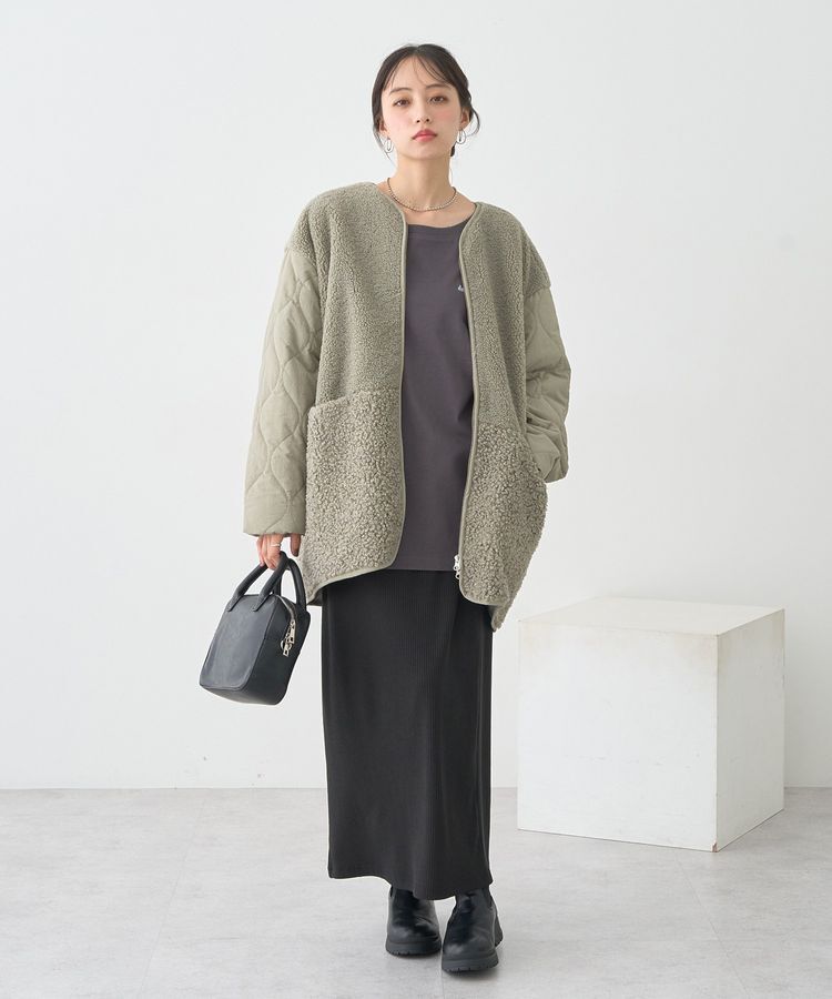 earth music&ecology「ボアキルトミドルコート」|その他|