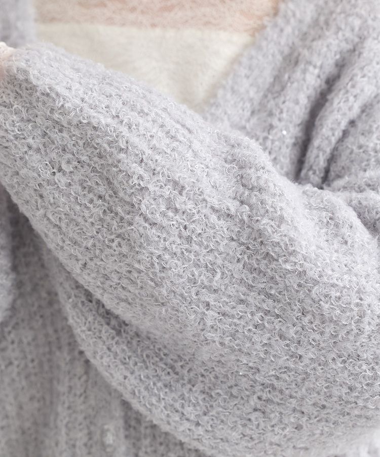 earth music&ecology「スパンコールブークレカーディガン」|カーディガン|