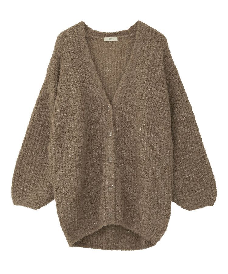 earth music&ecology「スパンコールブークレカーディガン」|カーディガン|