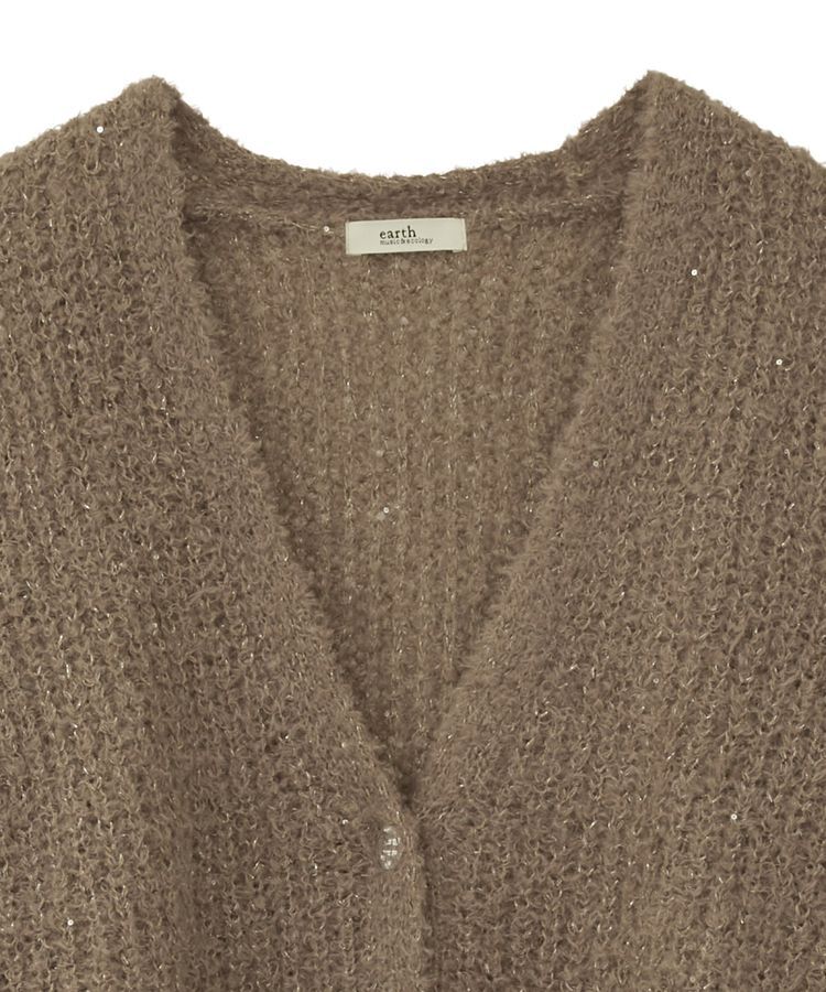 earth music&ecology「スパンコールブークレカーディガン」|カーディガン|