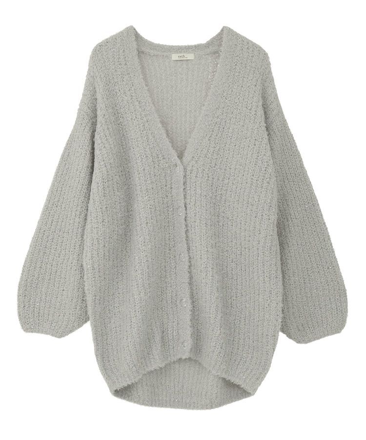 earth music&ecology「スパンコールブークレカーディガン」|カーディガン|