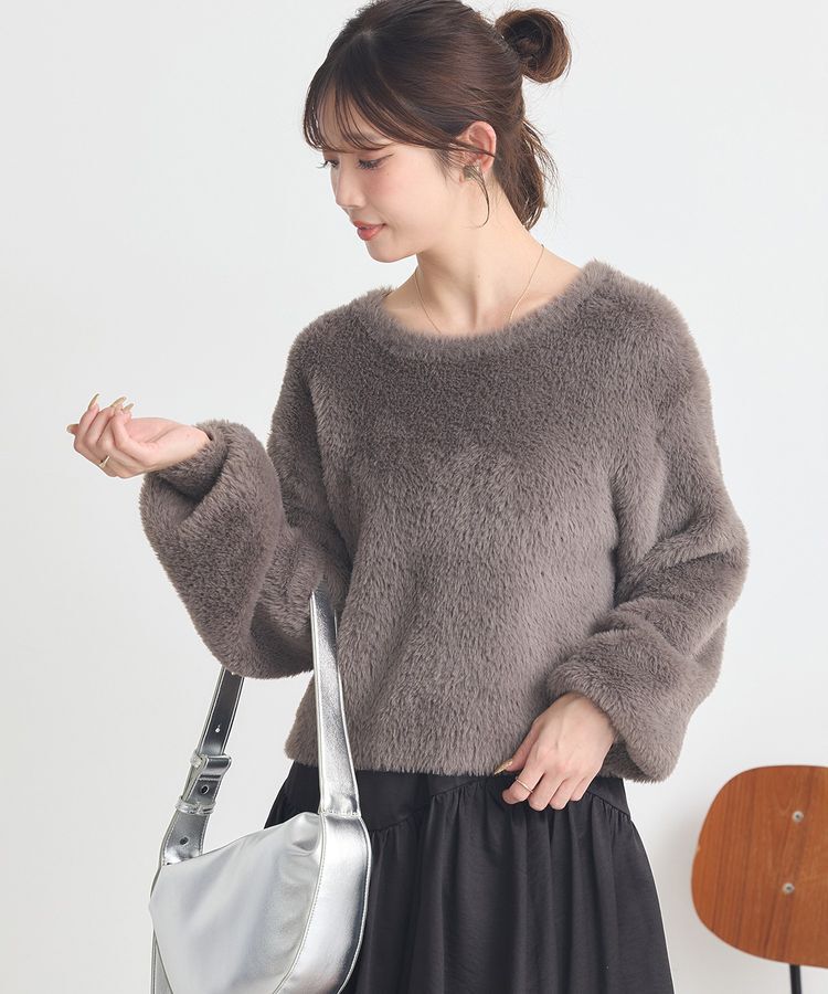 earth music&ecology「Wフェイスシャギープルオーバー」|ニット・セーター|