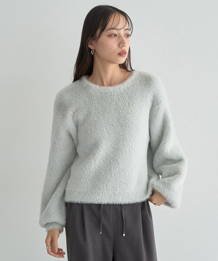 earth music&ecology「Wフェイスシャギープルオーバー」|ニット・セーター|