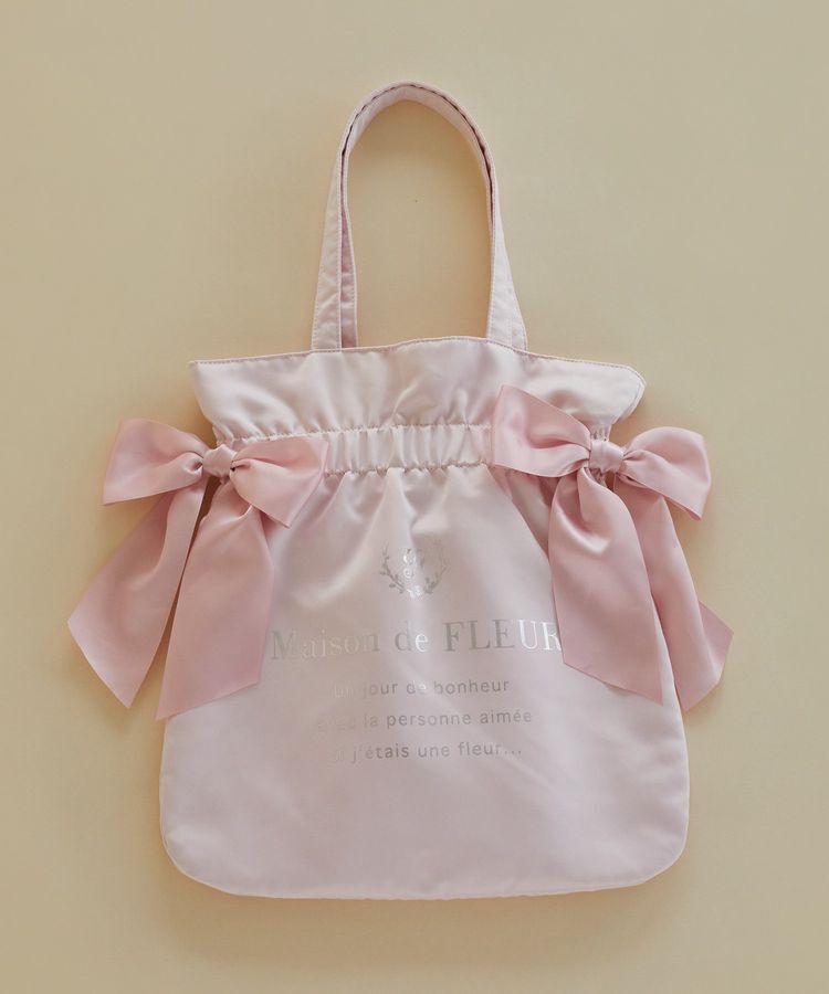 Maison de FLEUR「ダブルリボンギャザートートバッグ」|トートバッグ|