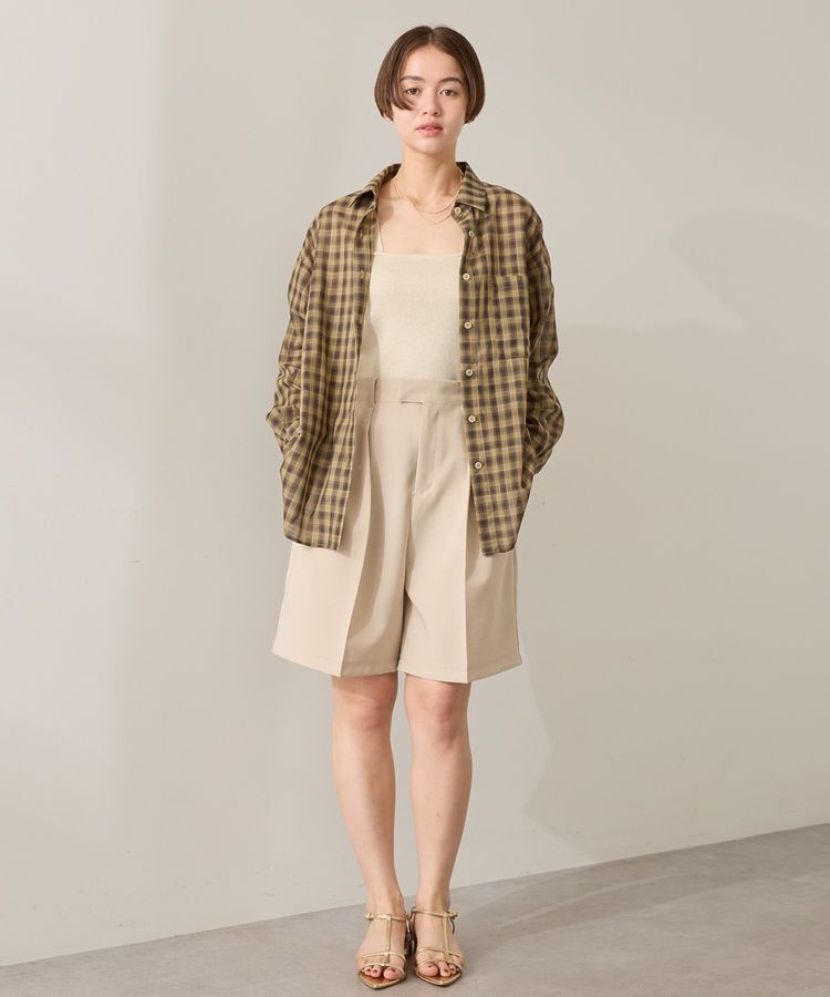 AMERICAN HOLIC「シアーチェック柄オーバーシャツ」|シャツ・ブラウス|