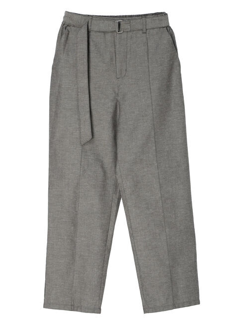 Green Parks「綿麻混バックルベルト付テーパードパンツ」|その他|