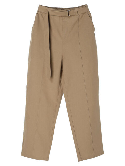 Green Parks「綿麻混バックルベルト付テーパードパンツ」|その他|