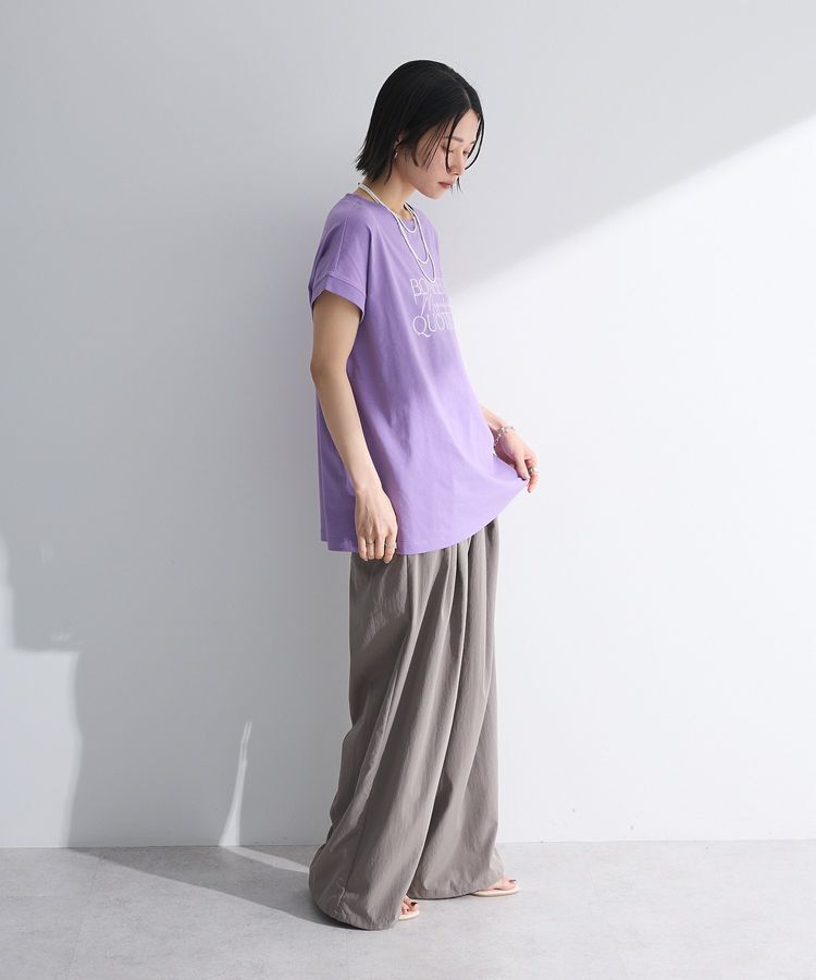 Green Parks「フレンチスリーブ筆記体ロゴチュニック」|チュニック|