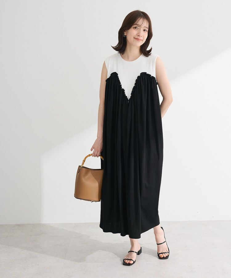 Green Parks「・SUGAR SPOON ギャザーノースリーブワンピ」|ワンピース|