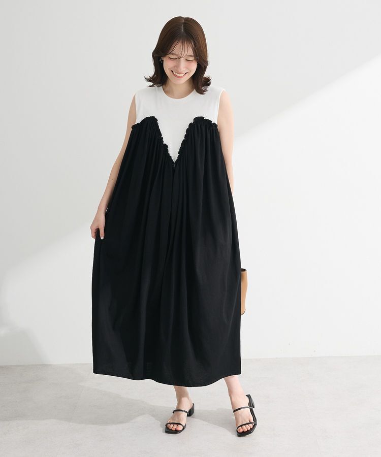 Green Parks「・SUGAR SPOON ギャザーノースリーブワンピ」|ワンピース|