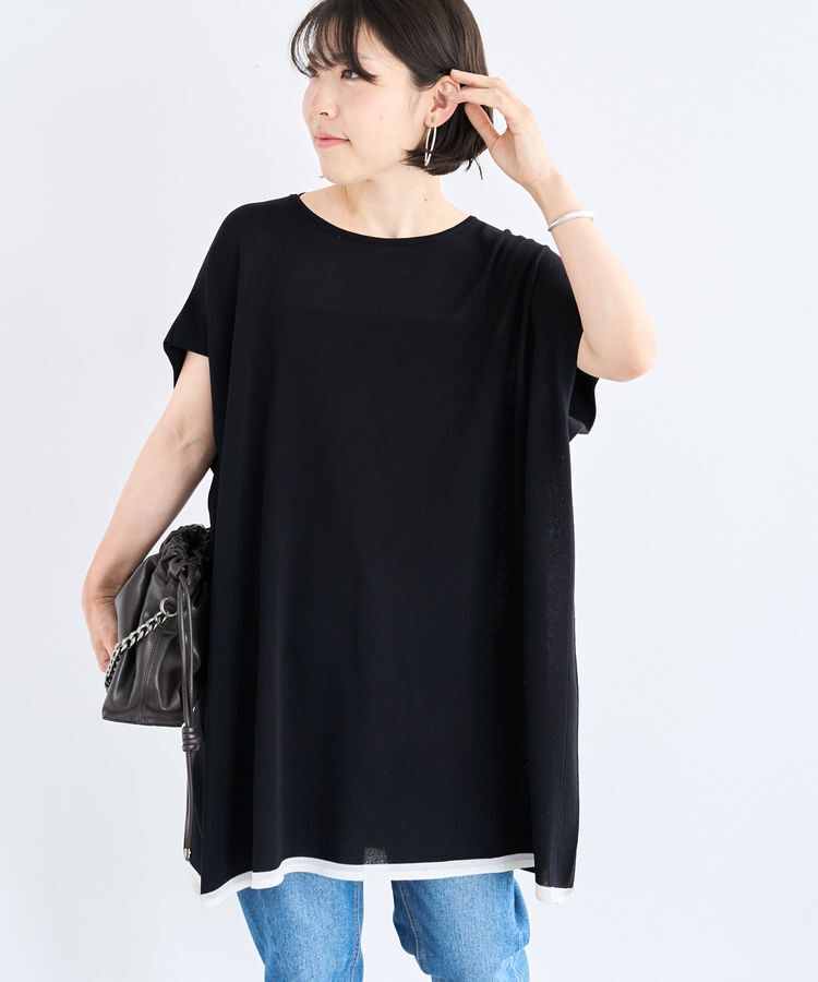 Green Parks「接触冷感ゆったりニットチュニック」|チュニック|