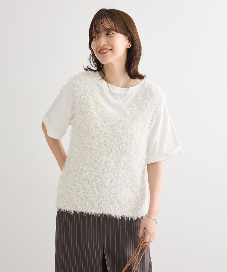 Green Parks「フェザーヤーンニットベスト」|ベスト・ジレ|