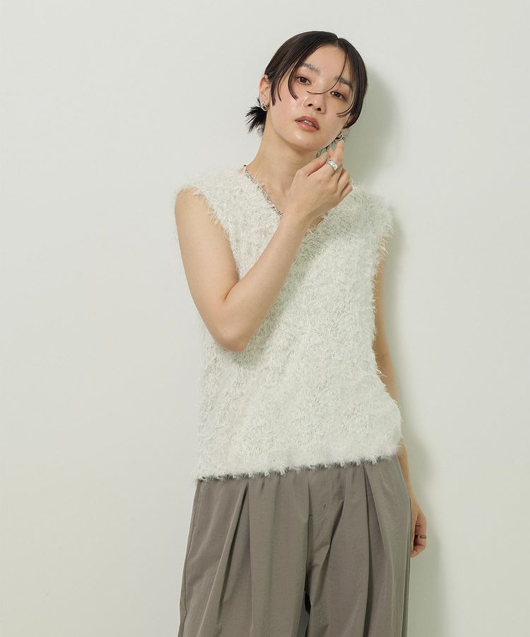 Green Parks「フェザーヤーンニットベスト」|ベスト・ジレ|