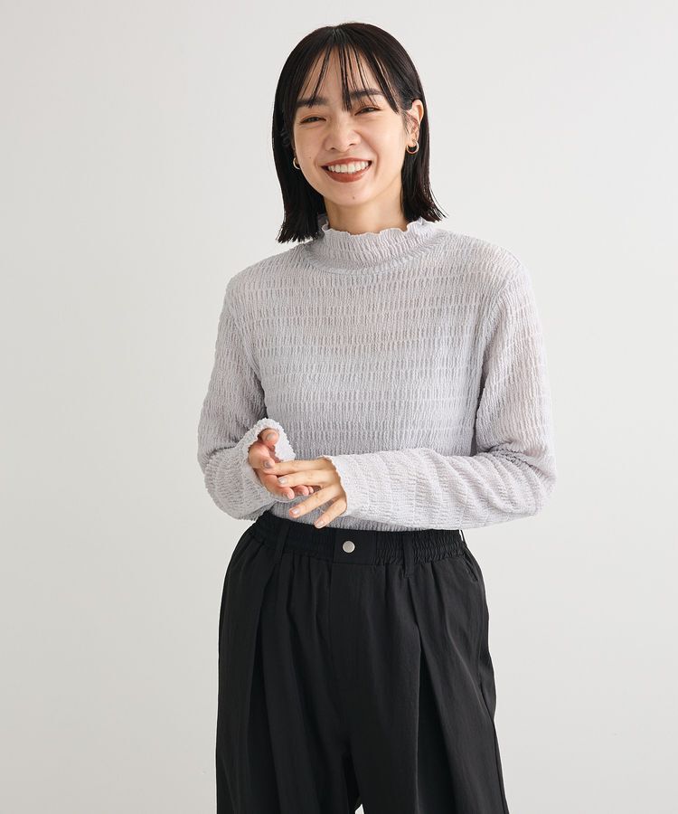 Green Parks「・Petit Fleur ジャガードハイネックロンTEE」|Tシャツ・カットソー|