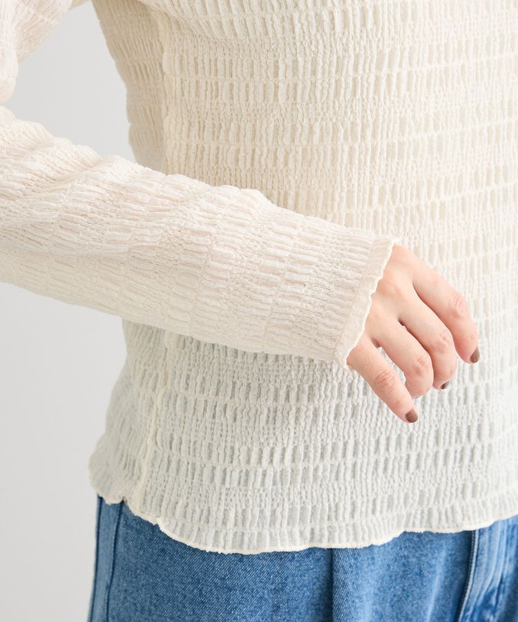 Green Parks「・Petit Fleur ジャガードハイネックロンTEE」|Tシャツ・カットソー|