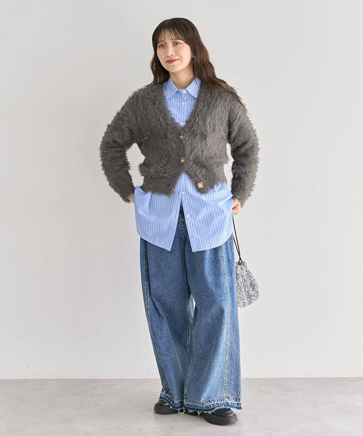 Green Parks「・Petit Fleur シャギーニットカーディガン」|カーディガン|