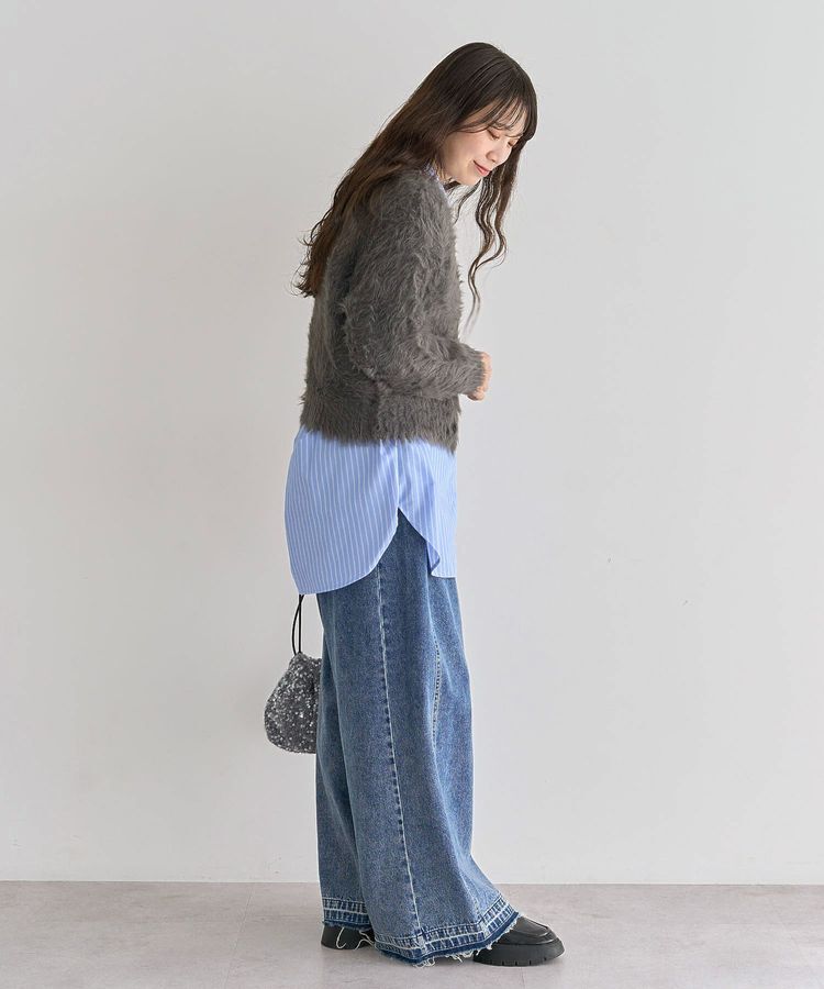 Green Parks「・Petit Fleur シャギーニットカーディガン」|カーディガン|