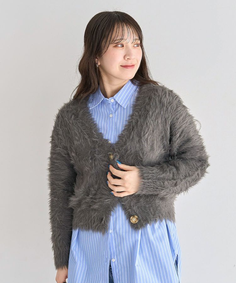 Green Parks「・Petit Fleur シャギーニットカーディガン」|カーディガン|