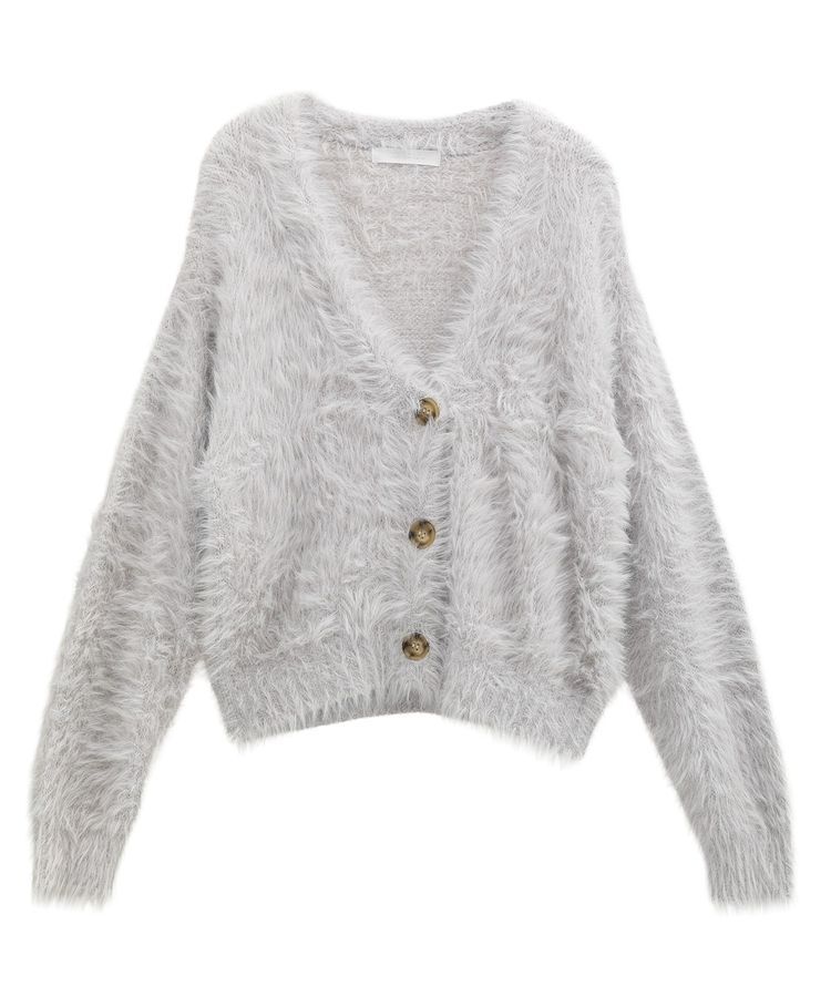 Green Parks「・Petit Fleur シャギーニットカーディガン」|カーディガン|