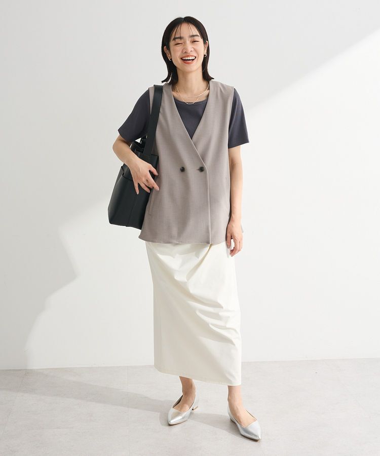 Green Parks「T.5分袖リブプルオーバー」|キャミソール|