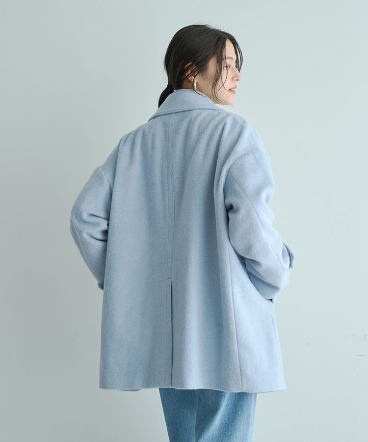 YECCA VECCA「ウール混ミドル丈スタンドカラーコート」|その他|