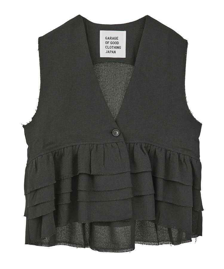 GARAGE OF GOOD CLOTHING「ツイードギャザーベスト」|ベスト・ジレ|