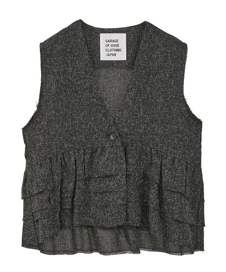 GARAGE OF GOOD CLOTHING「ツイードギャザーベスト」|ベスト・ジレ|