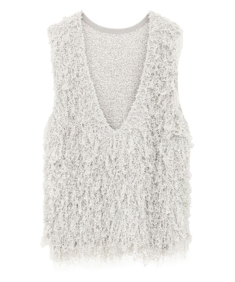 GARAGE OF GOOD CLOTHING「リボンヤーンVネックベスト」|ベスト・ジレ|