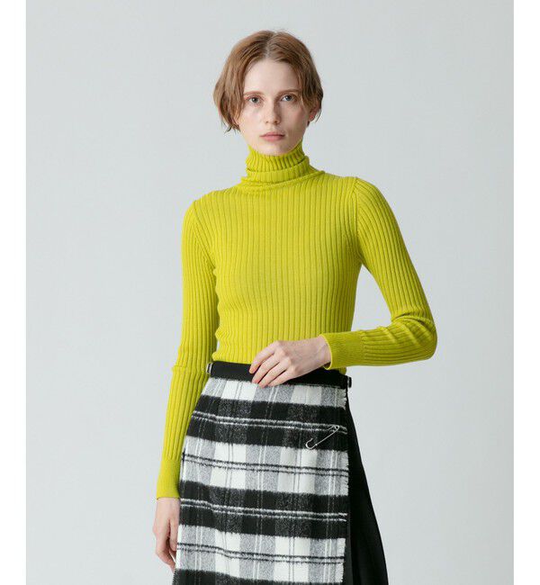 allureville「釦ディティール2WAY ネックリブプルオーバー」|その他|グリーン