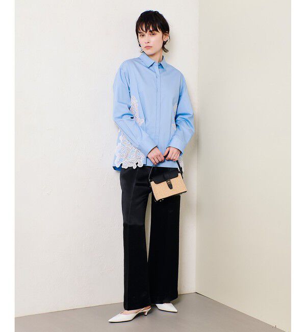 allureville「サイドエンブロイダリーシャツブラウス」|シャツ・ブラウス|
