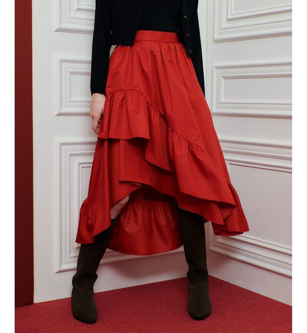 LOULOU WILLOUGHBY「【LOULOU WILLOUGHBY】レイヤーアシンメトリースカート」|スカート|