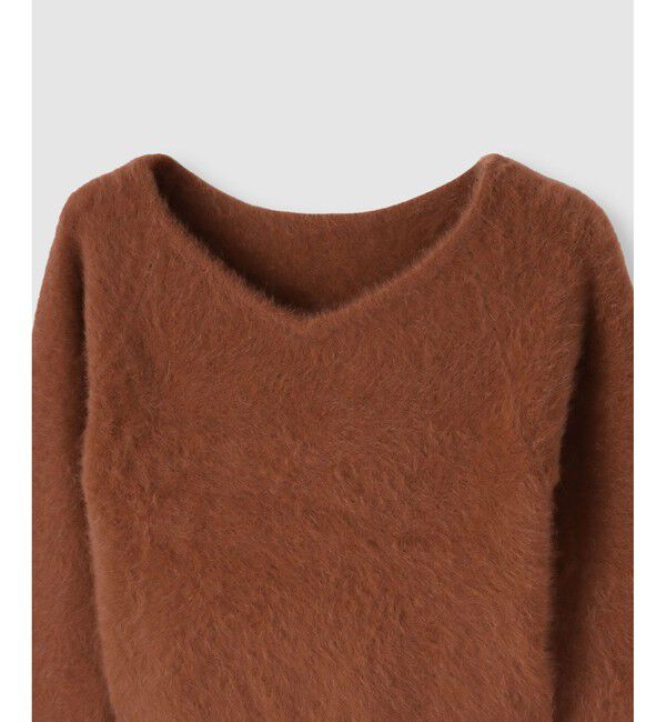 LOULOU WILLOUGHBY「【LOULOU WILLOUGHBY】カシミヤブレンドファー加工プルオーバー」|ニット・セーター|