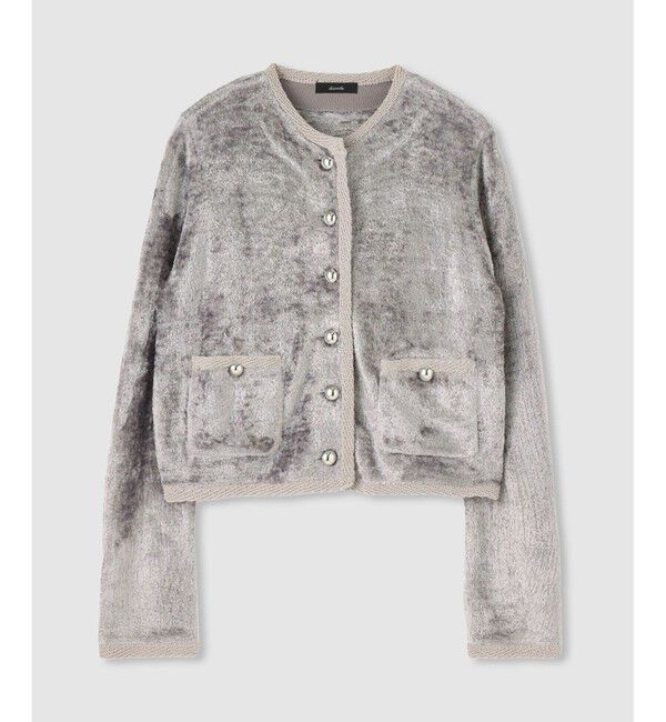 allureville「ベロアニットジャケット」|カーディガン|