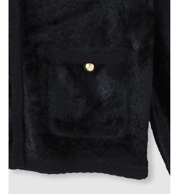 allureville「ベロアニットジャケット」|カーディガン|