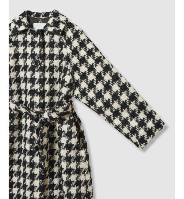 LOULOU WILLOUGHBY「【LOULOU WILLOUGHBY】ロービング千鳥ロングコート」|ダッフルコート|