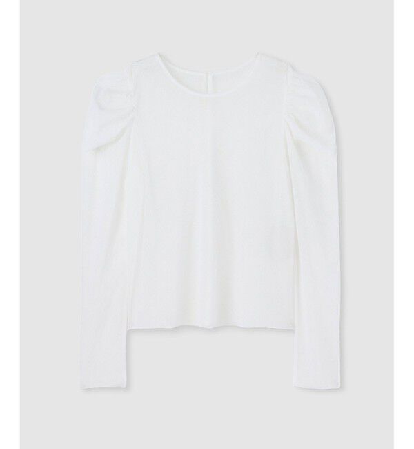 LOULOU WILLOUGHBY「◇【LOULOU WILLOUGHBY】ドットチュールジコスリーブプルオーバー」|Tシャツ・カットソー|オフホワイト