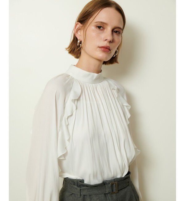 allureville「フリルスリーブブラウス」|シャツ・ブラウス|