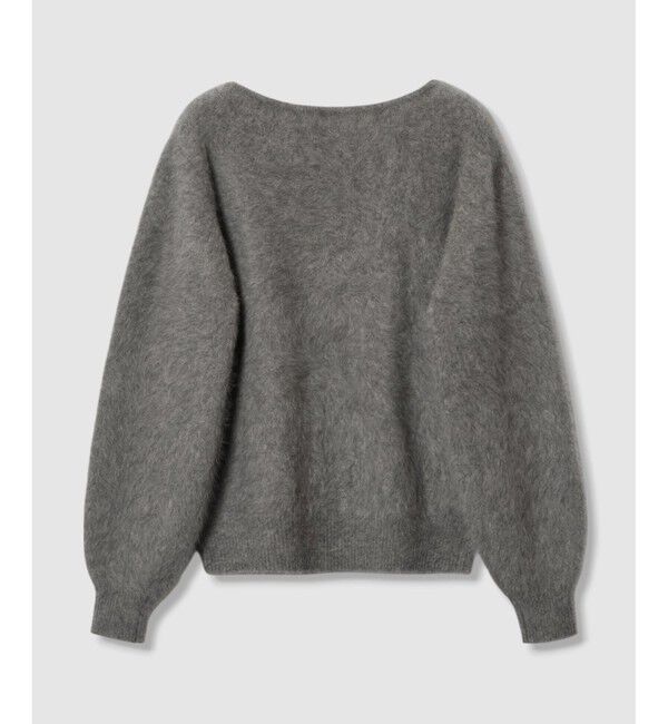 allureville「カシミヤブレンドファー加工Ｖプルオーバー」|ニット・セーター|