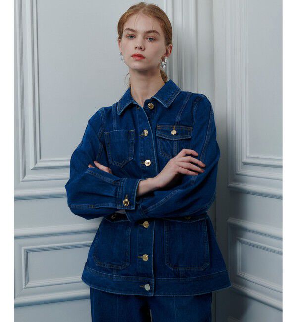LOULOU WILLOUGHBY「【LOULOU WILLOUGHBY】カーブスリーブデニムジャケット」|デニムジャケット|