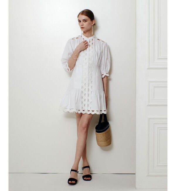 LOULOU WILLOUGHBY「【LOULOU WILLOUGHBY】フランジェンテチュニックワンピース」|ワンピース|