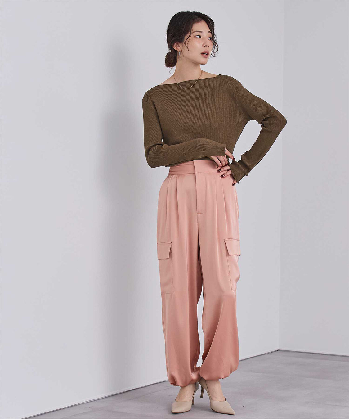 ur's「ボートネックスリットスリーブリブニット」|ニット・セーター|