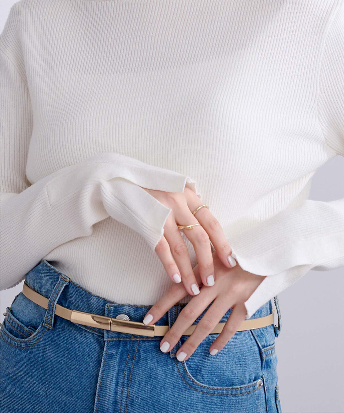 ur's「ボートネックスリットスリーブリブニット」|ニット・セーター|