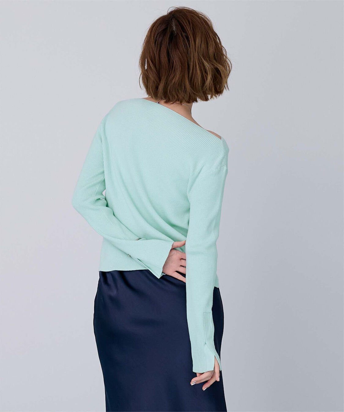 ur's「ボートネックスリットスリーブリブニット」|ニット・セーター|