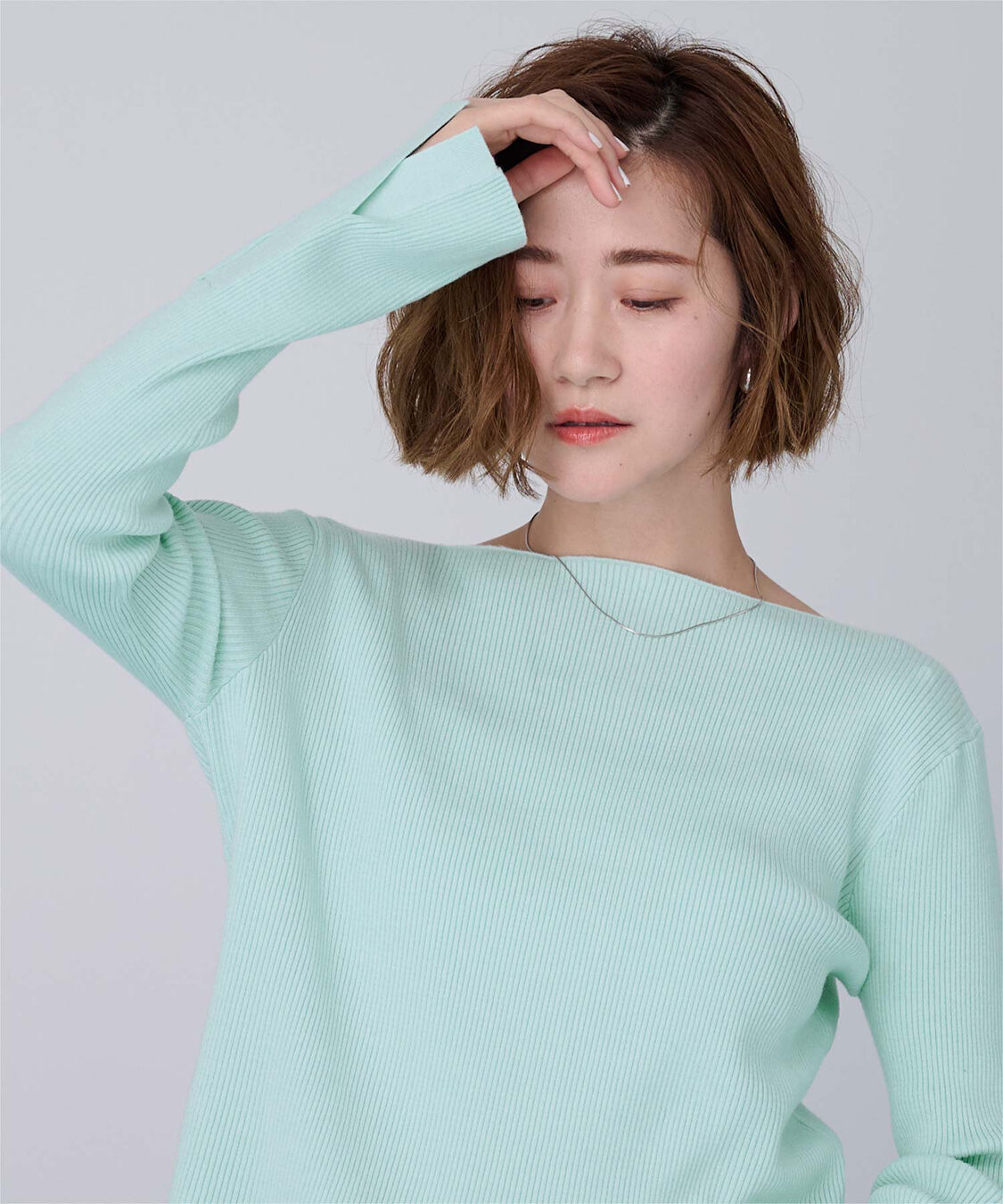 ur's「ボートネックスリットスリーブリブニット」|ニット・セーター|