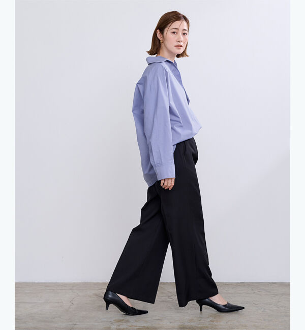 ur's「スキッパーネックドルマンスリーブオーバーサイズシャツ」|シャツ・ブラウス|