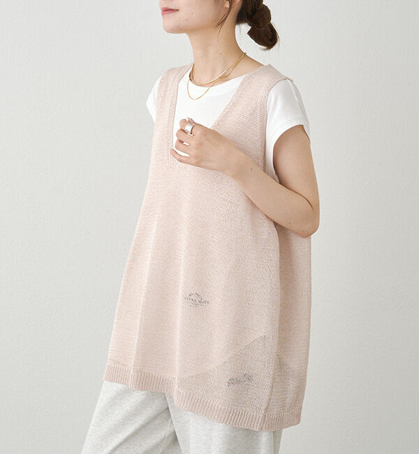  「テープヤーンニットベスト」|ニット・セーター|