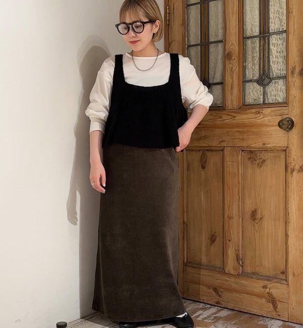  「【サイズ展開/＠yns628＆＠e_r_i_125企画】ストレッチコールスカート」|スカート|