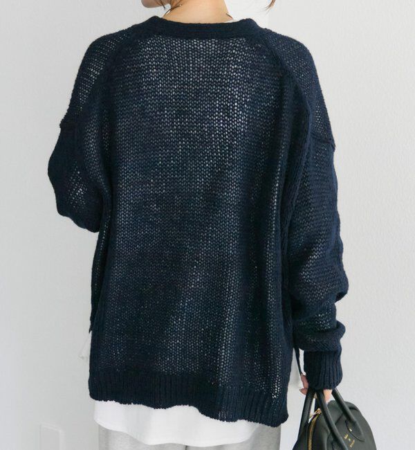  「3Gドロップ天竺ニットVネックカーディガン」|カーディガン|